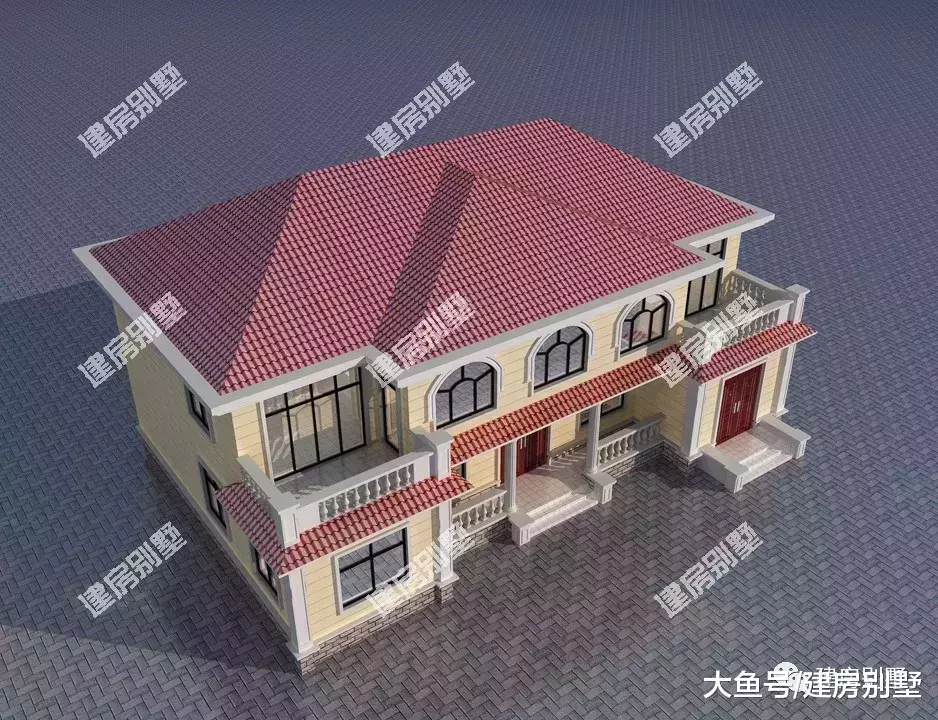 带大堂屋的两层自建房, 堂屋单独建一间的户型, 美观又实用