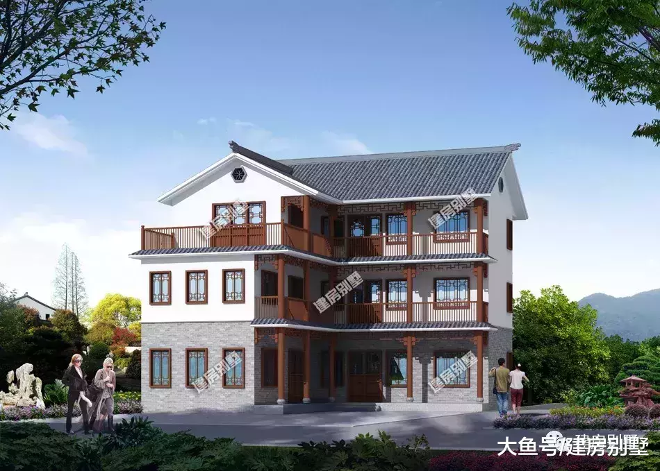 新中式风格的农村别墅, 现在有钱有品位有地位的人喜欢这样建