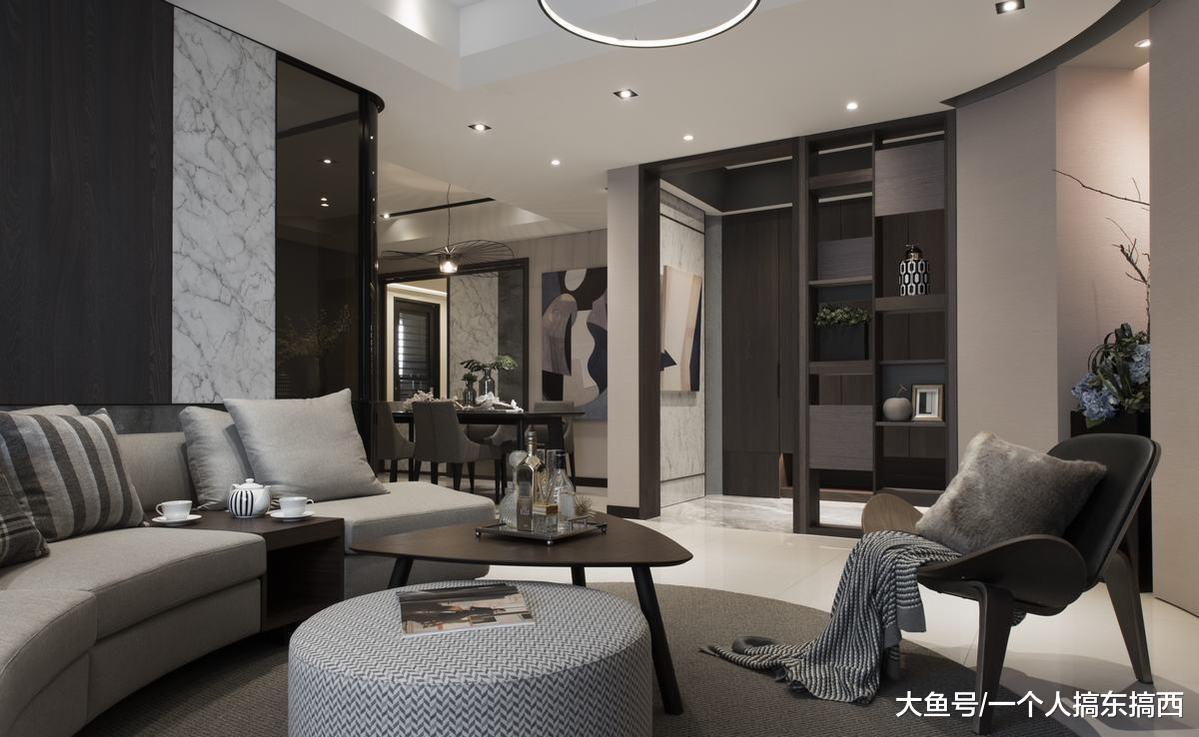 头次见这样设计客厅简单好看立体感强, 真聪明