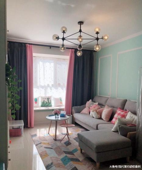 90平新房终于装修完了, 这么漂亮再辛苦也值得, 最爱我的客厅!