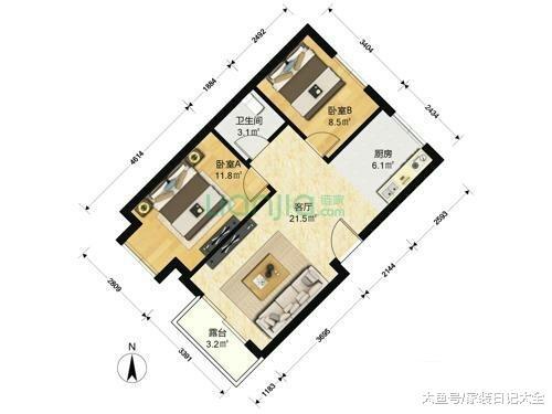 80平小两房简单装修, 硬装花了不到6万, 邻居都跑来请教!