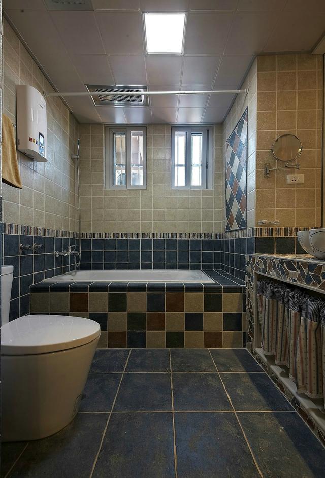 84㎡混搭风格装修案例, 卫生间的干湿分离这样设计更加漂亮!