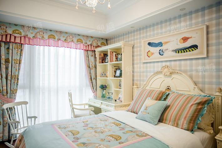 水蓝+太妃糖色, 200m2大house尽显美式优雅主义