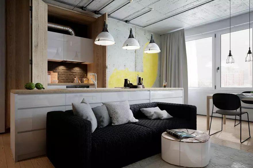 LOFT风格简约时尚二居室 大牌设计师做的布局规划