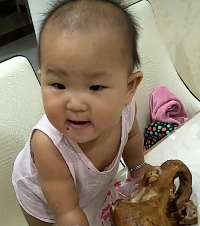 妈妈买回一只烤鸭, 转身烤鸭不见了, 来到客厅一看, 气乐了