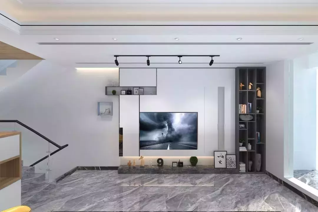 把客厅的电视背景墙用来做收纳, 该如何布置才更美观?