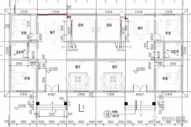 18套兄弟双拼农村别墅, 两兄弟一起建, 村里人见了都夸哥俩关系好