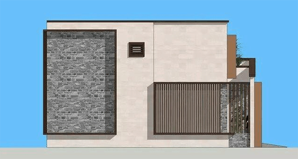 气场两米八! 平顶现代风别墅, 简约不简单, 大菜园大庭院观景池葡萄架, 太接地气