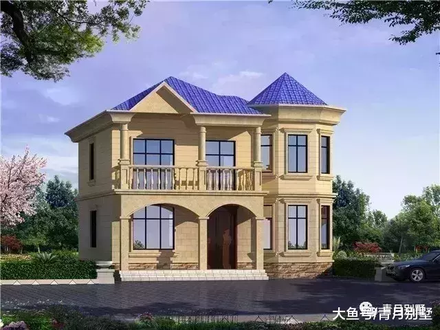 10.5米×10.6米二层乡村小别墅, 明亮大气吸人眼球