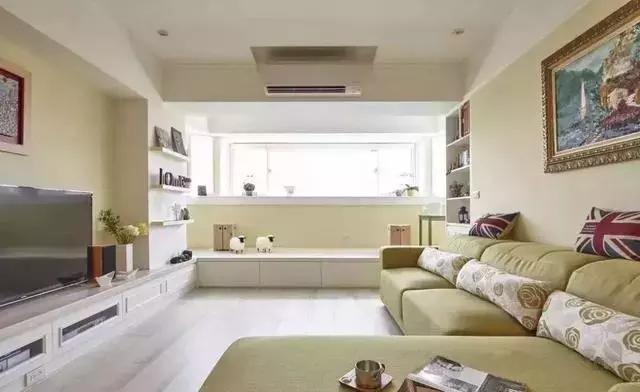 客厅就算没有阳台, 也能做得好看又实用!