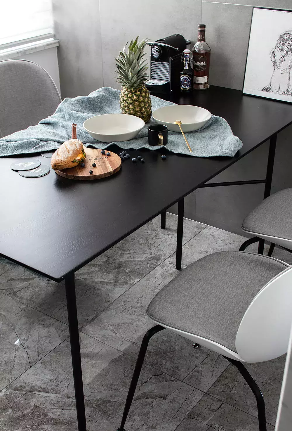 天津的107平现代风两房案例, 动线合理而又简洁大方