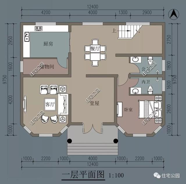 欧式别墅结合大堂屋, 这样的户型设计才能满足现代农村生活