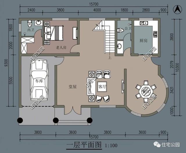农村户型4室2厅4卫这样布局才是高品质生活, 还有装修效果图
