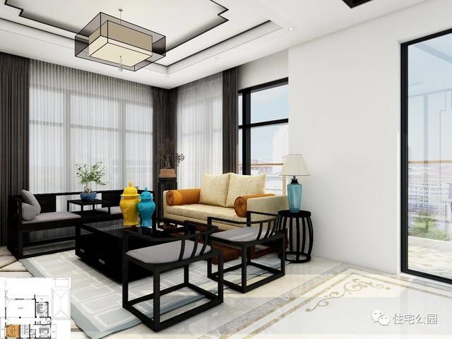 农村16x17米可建的现代别墅, 大院子养鸡鸭, 新中式装修被赞爆了