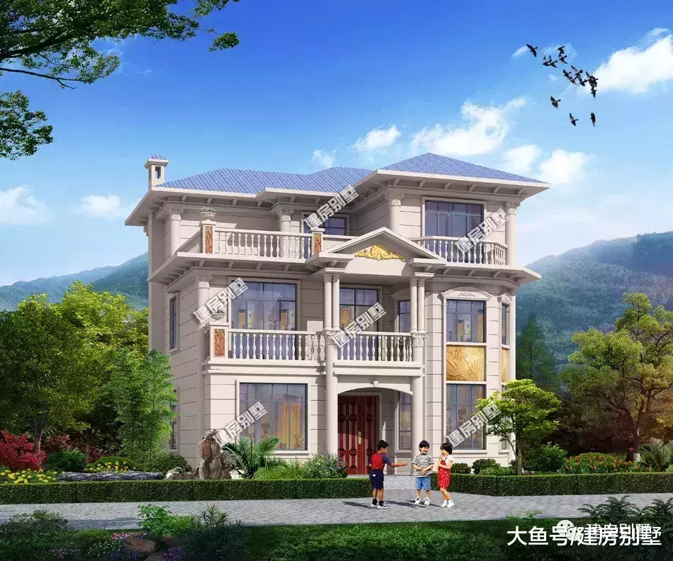 两栋外观看起来极舒服的自建房, 户型通透采光好, 是我想建的