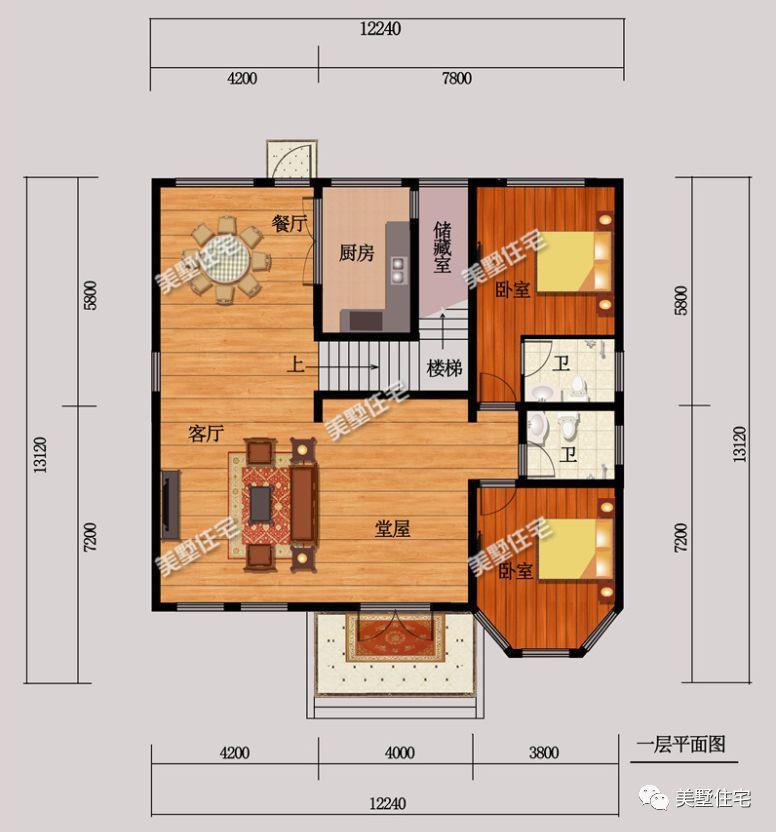 6套带堂屋农村别墅户型, 专为农村生活习惯而设计, 拿走不谢