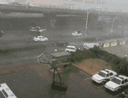 爆笑GIF: 妹子, 原来你能像风一样疾驰啊