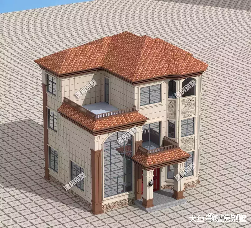 两栋偏现代风格的农村自建房, 光看外观就爱惨了它们