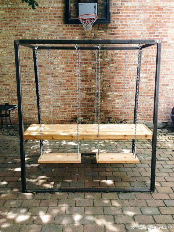 两根吊绳中间固定一块木板, 吃饭就像荡秋千, 朋友来家里玩, 眼前一亮