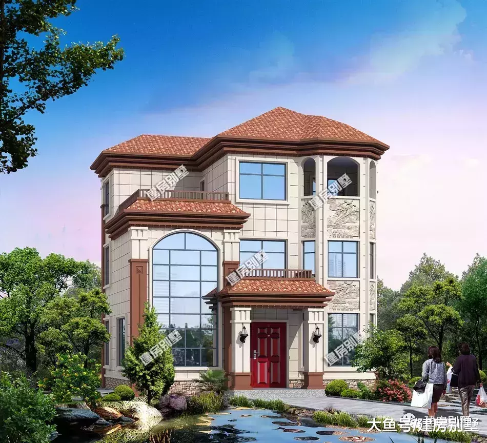 两栋偏现代风格的农村自建房, 光看外观就爱惨了它们