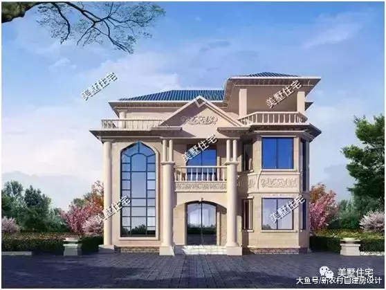 40多万建出百万效果, 这5套三层农村别墅你确定不看一看?