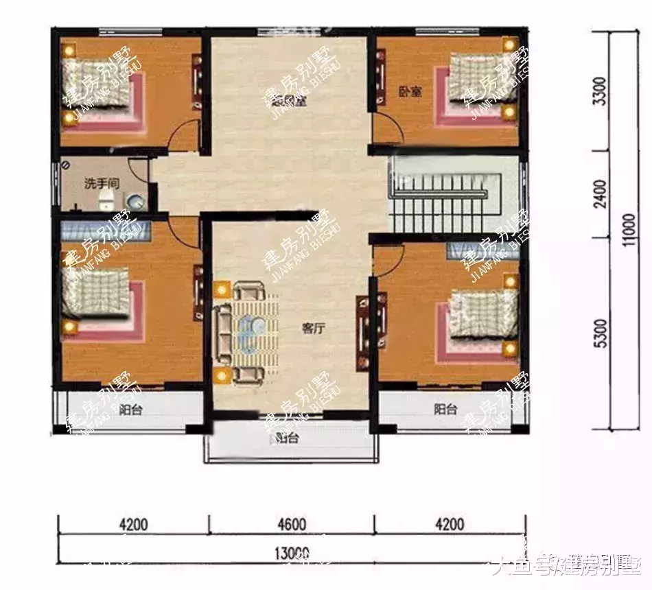 农村施工队极力推荐的自建房户型, 建第一栋的起码上千户家庭