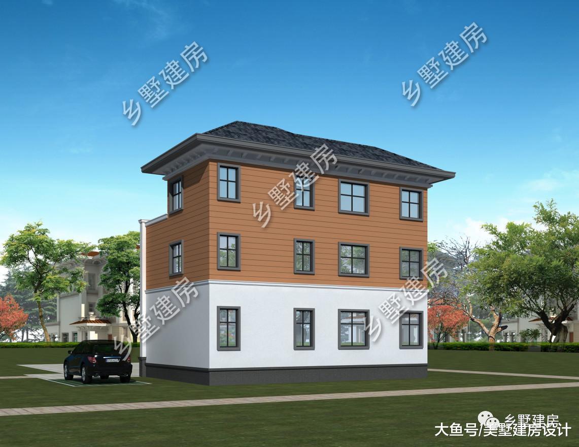 茶室+双露台完美设计! 这款12X9米的农村小别墅实在太美了!