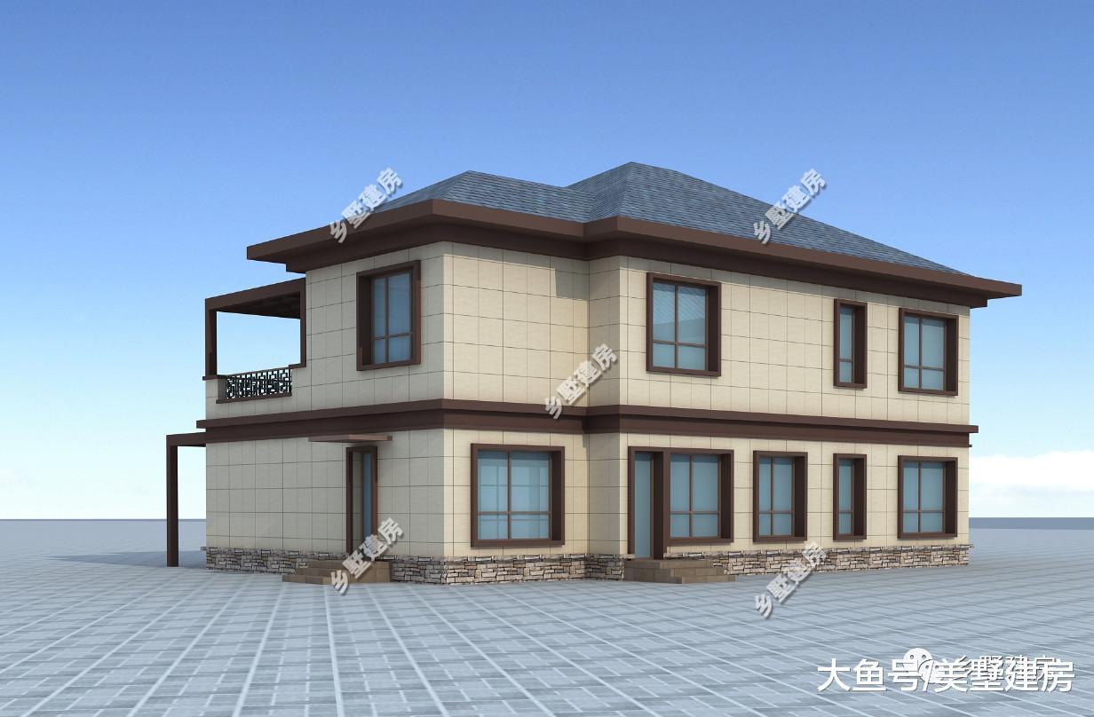 典雅外观+新中式内装, 15X12米农村别墅, 碰撞间尽显不凡!