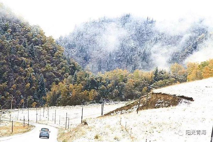 当青海的秋遇见雪