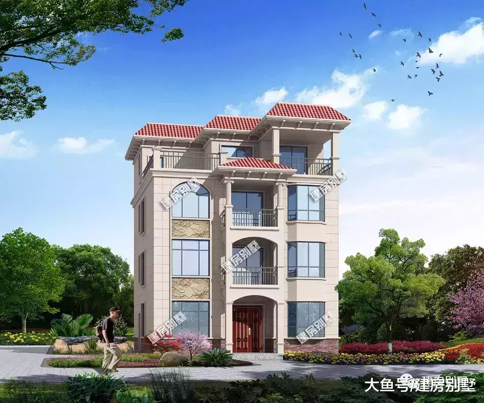 适合两兄弟建的独栋别墅, 一家两层, 爸妈也能住的很好