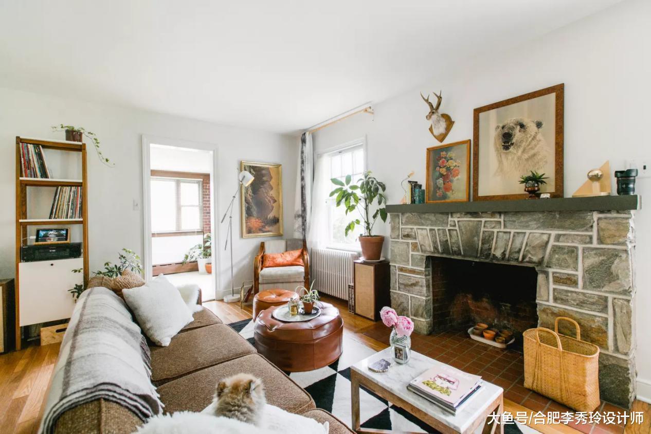 合肥小夫妻127㎡新房, 装修具有复古美感, 砖砌出来的壁炉, 好有创意!