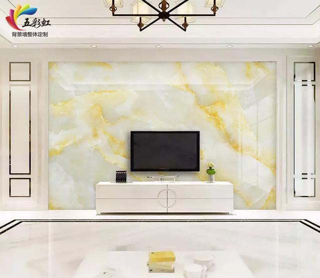 10款高温微晶大理石纹背景墙, 护墙板与电视背景墙的完美组合!