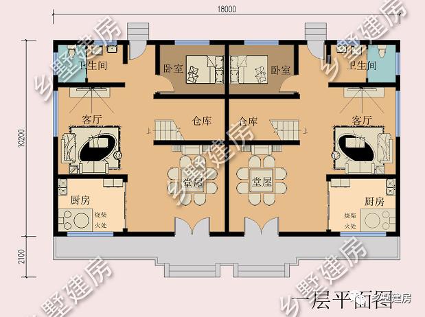 大气双拼别墅, 农村最美最实用, 城里人有钱都建不起!