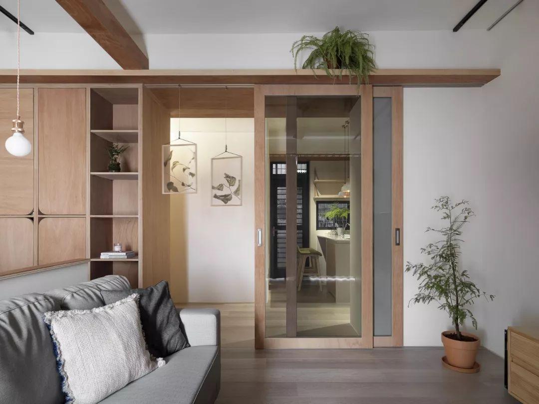 86㎡简约原木风, 木质与绿植, 营造出自然的气息!