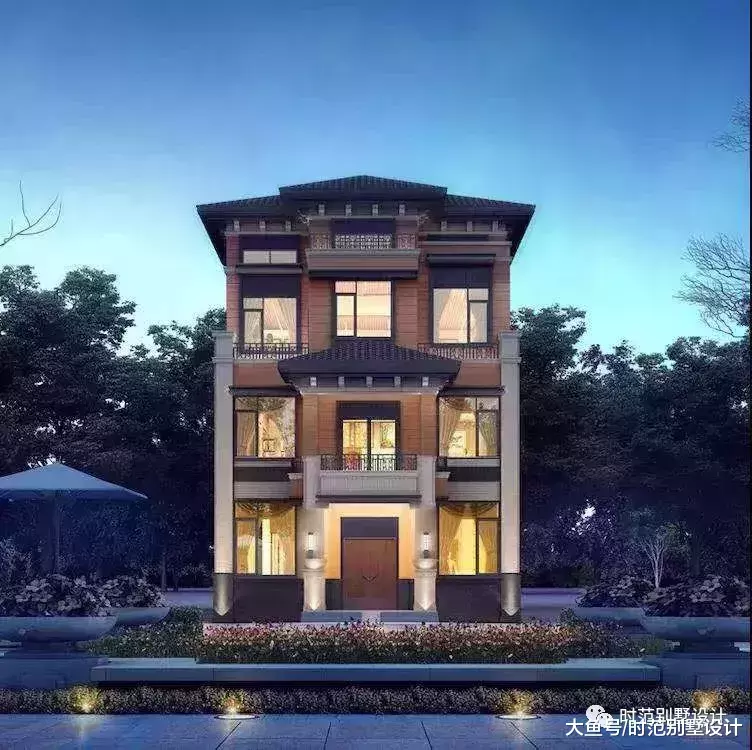 建一栋这样的新中式别墅, 家中人口再多也够住, 诗书传家