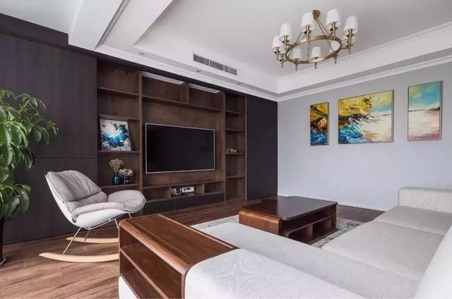 新家装修完工, 高档范儿123㎡简约装修, 老公最爱大客厅!