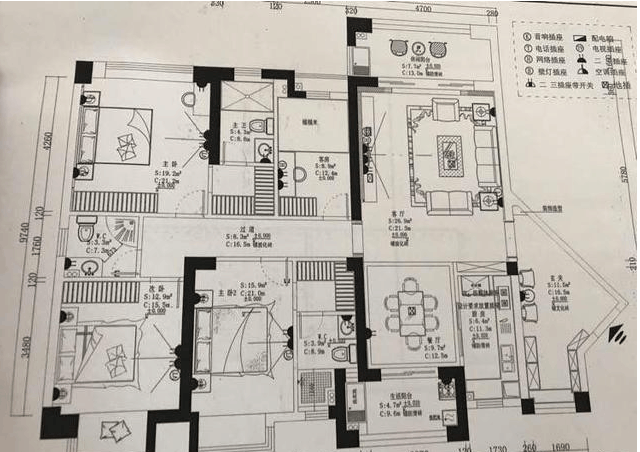 新房装修四个月, 花了90W, 斜边鞋柜特别实用, 电视墙真心漂亮!