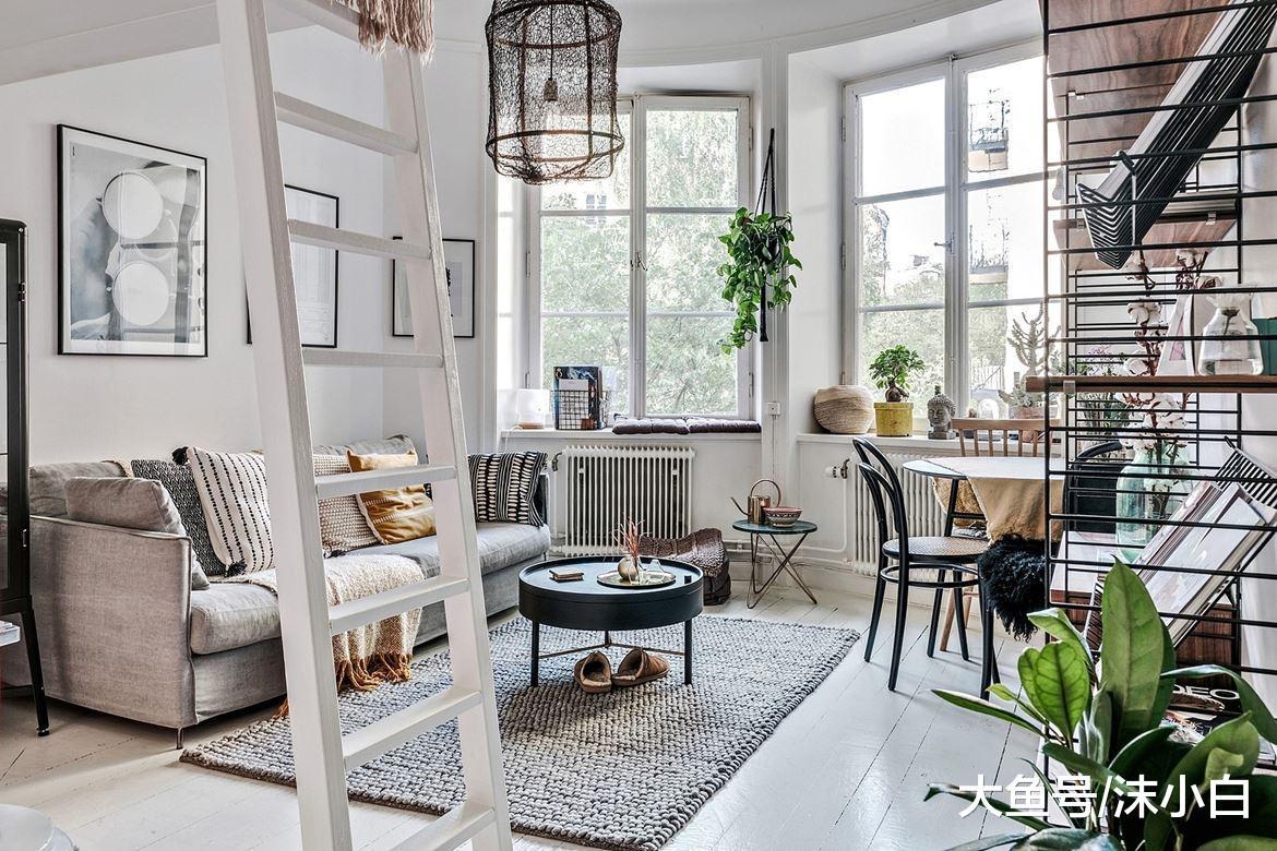 23平小户型! 厨房巴掌大, 卧室挂在“半空中”, 还有衣帽间! 晒晒