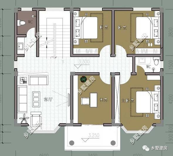 11X12米农村自建房该怎么设计? 你家是设堂屋, 还是玄关?