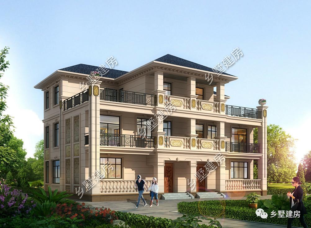 大气双拼别墅, 农村最美最实用, 城里人有钱都建不起!