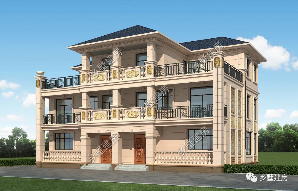 大气双拼别墅, 农村最美最实用, 城里人有钱都建不起!