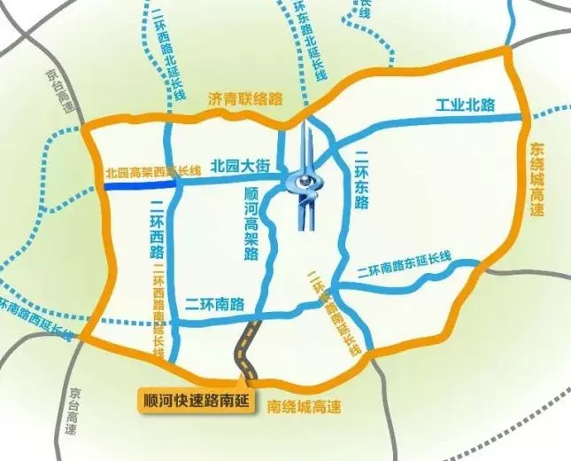 济南顺河高架南延即将动工! 到时候出行更便利了!