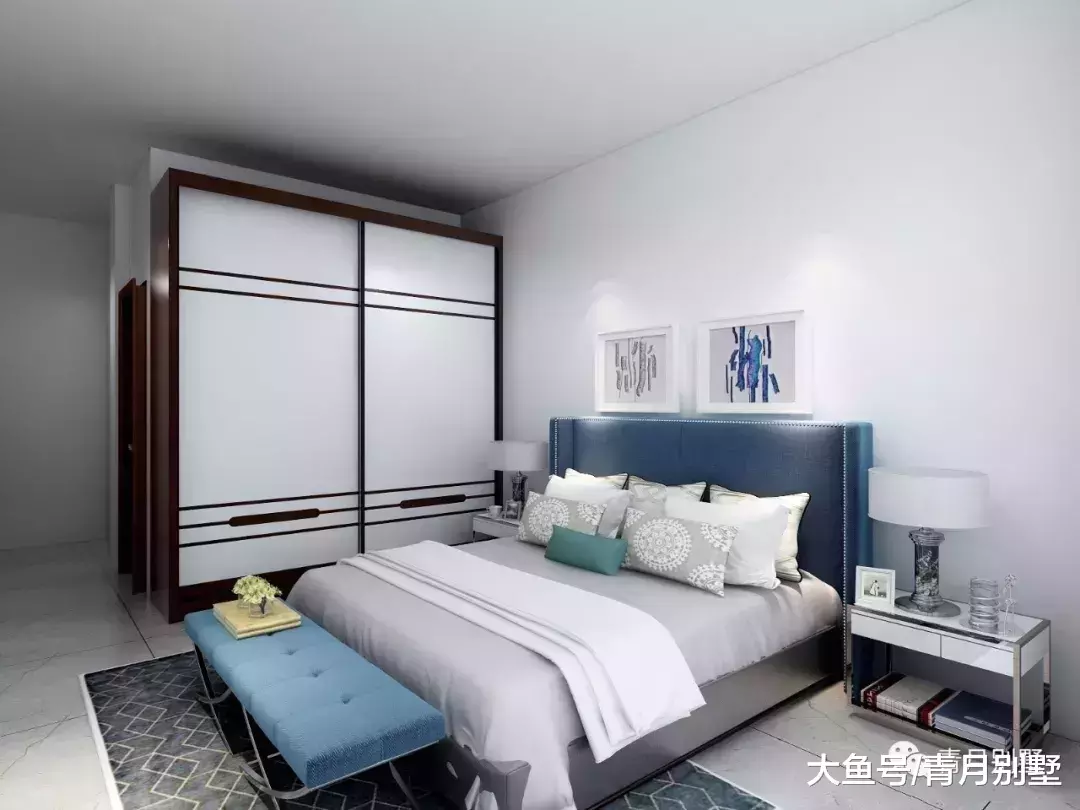 12.6米×11.4米二层精美小别墅, 6卧室带走廊大露台