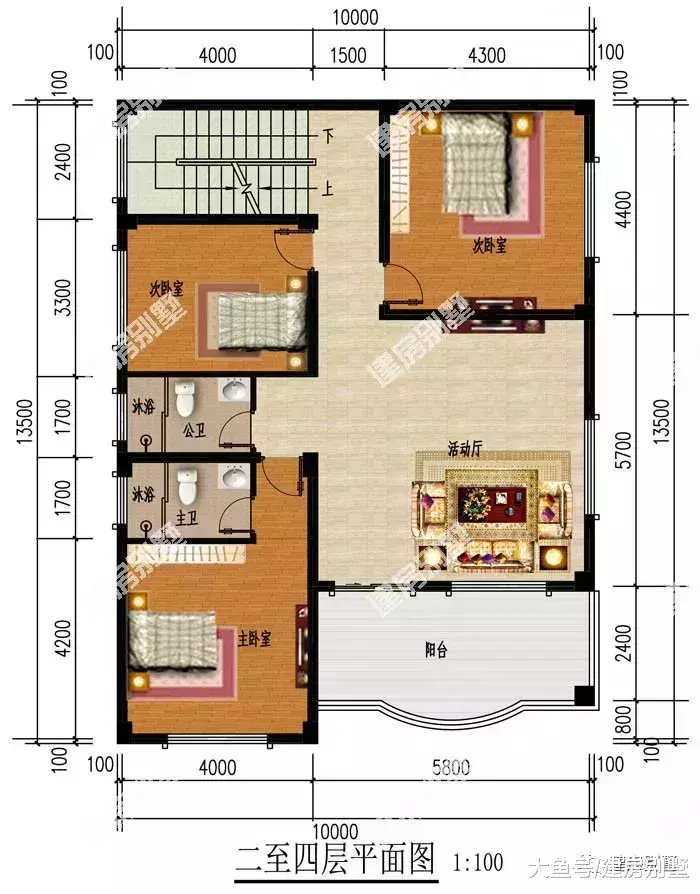 背面不设采光窗的四层住宅, 平屋顶红外墙, 美观省钱的代表