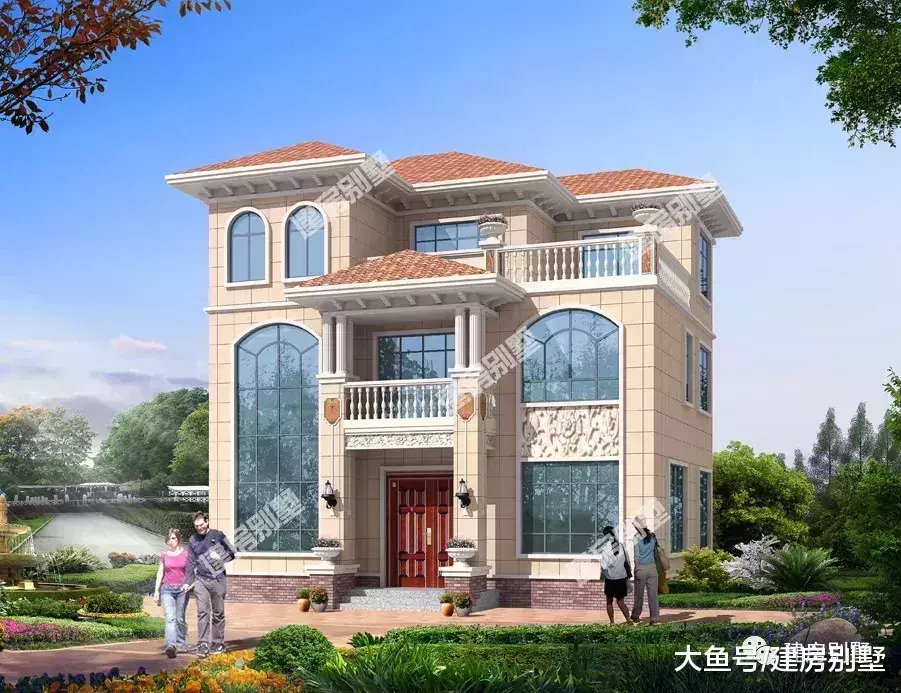 两栋欧式农村别墅, 要建气派住宅的肯定首选这类户型