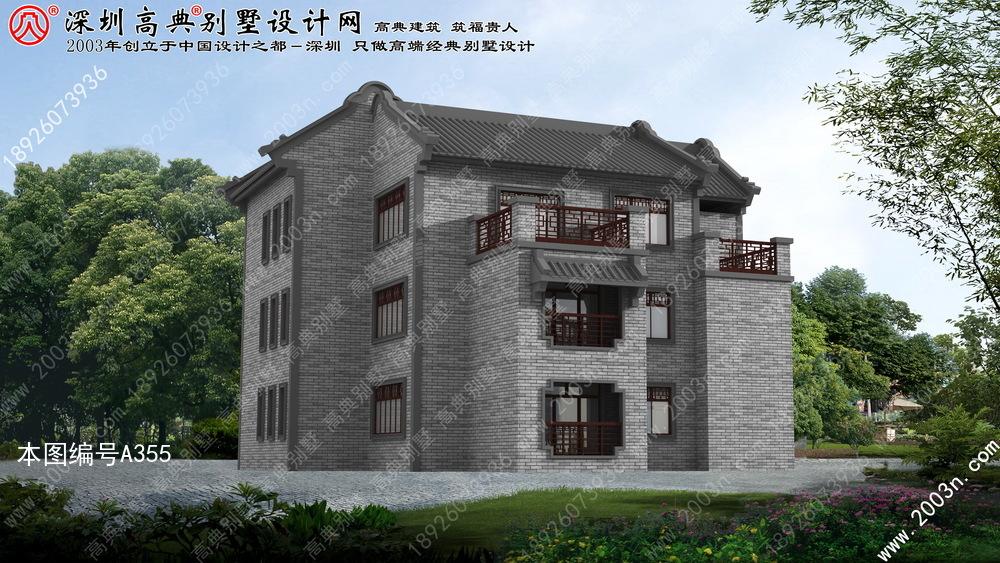 三层新农村房屋设计图首层234平方米