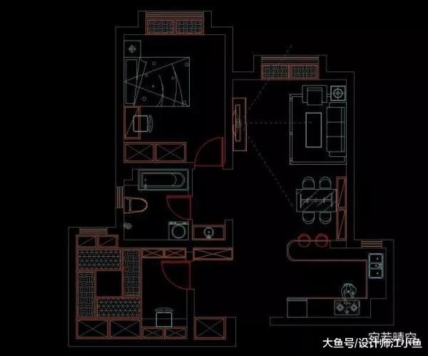 16w半包高效装89㎡婚房, 小户型摒弃了餐桌与飘窗