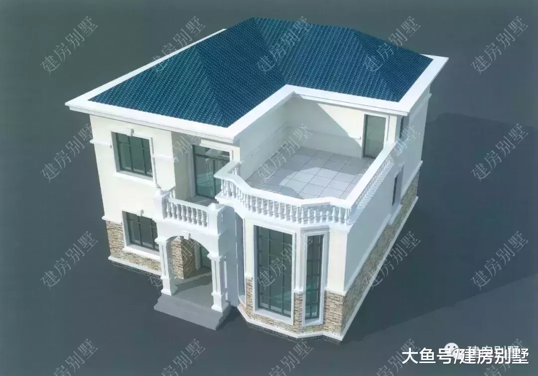 漂亮精致的两层复式别墅, 建的多的, 一个村就有好几栋