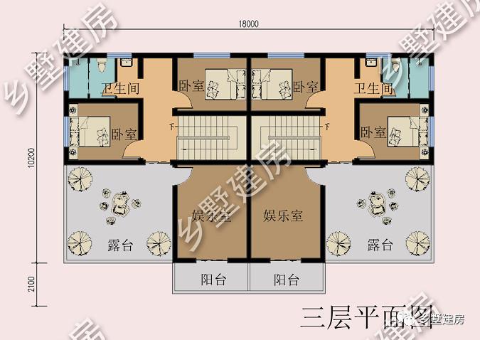 大气双拼别墅, 农村最美最实用, 城里人有钱都建不起!