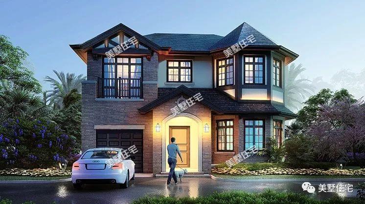 12X12米二层小别墅, 还带露台和车库, 村里人看了都羡慕